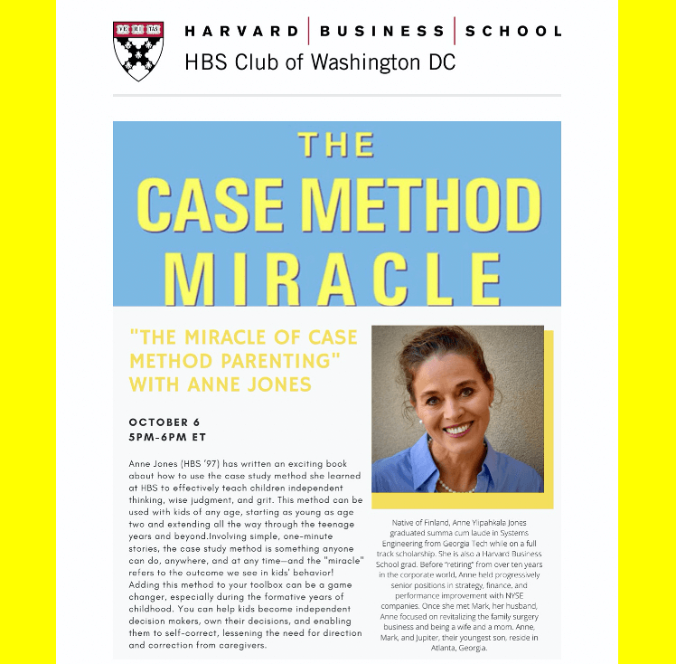 OCtober 6th - The Miracle of Case Method Parenting